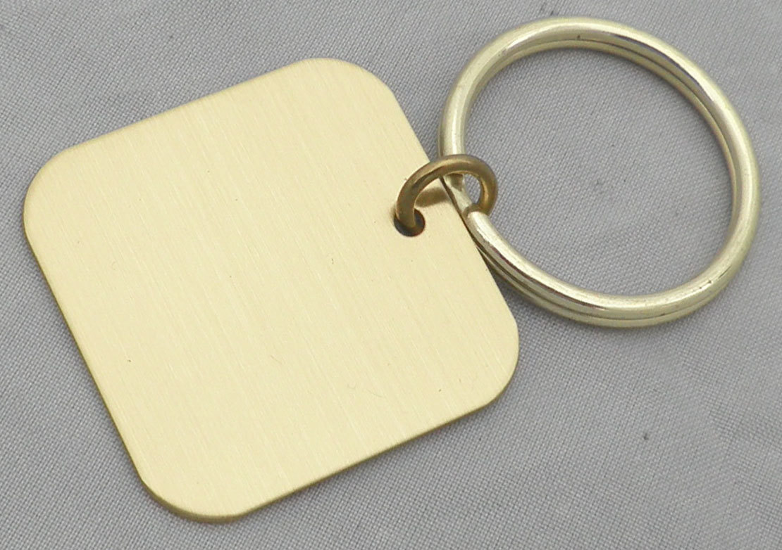 Brass Custom Key Tag, Key Chain 11/4 inch Engraved Other