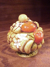 Inarco 1960&#39;s 1970&#39;s Sugar Jam Bowl Fruit Harvest Design, Japan with slo... - $7.95