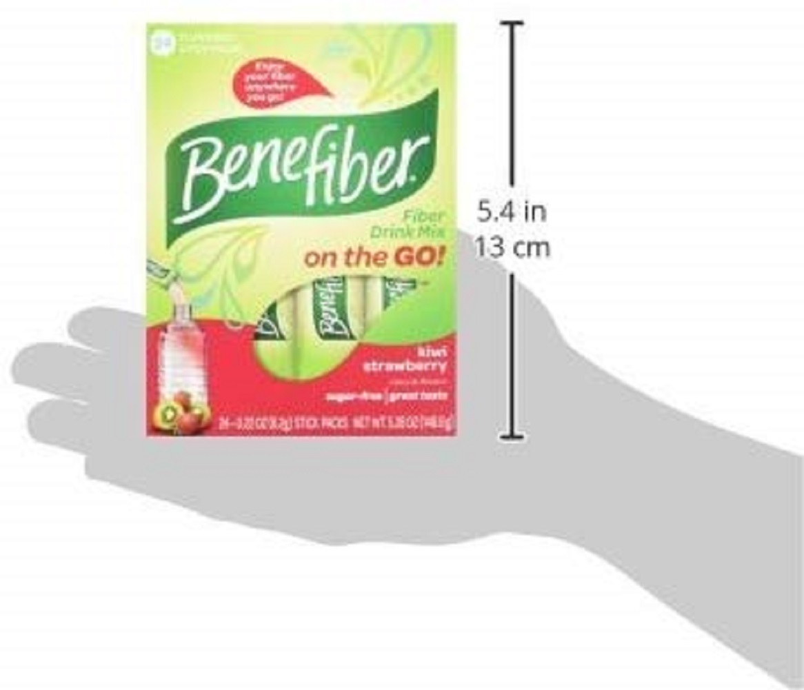 Benefiber Kiwi Strawberry Fiber Supplement Drink Mix 24 sticks