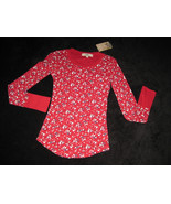 GIRLS 7 / 8 - Lei -L.e.i. Pullover Red Calico Print  KNIT TOP - $12.00