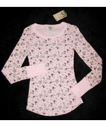 GIRLS 7 / 8 - Lei - L.e.i. Pullover Pink Calico Print  KNIT TOP - $12.00