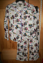 Joe Boxer Girl Clothes M 7/8 Medium Pajama Set White Cheerio Puppy Sleepwear PJs - $16.14