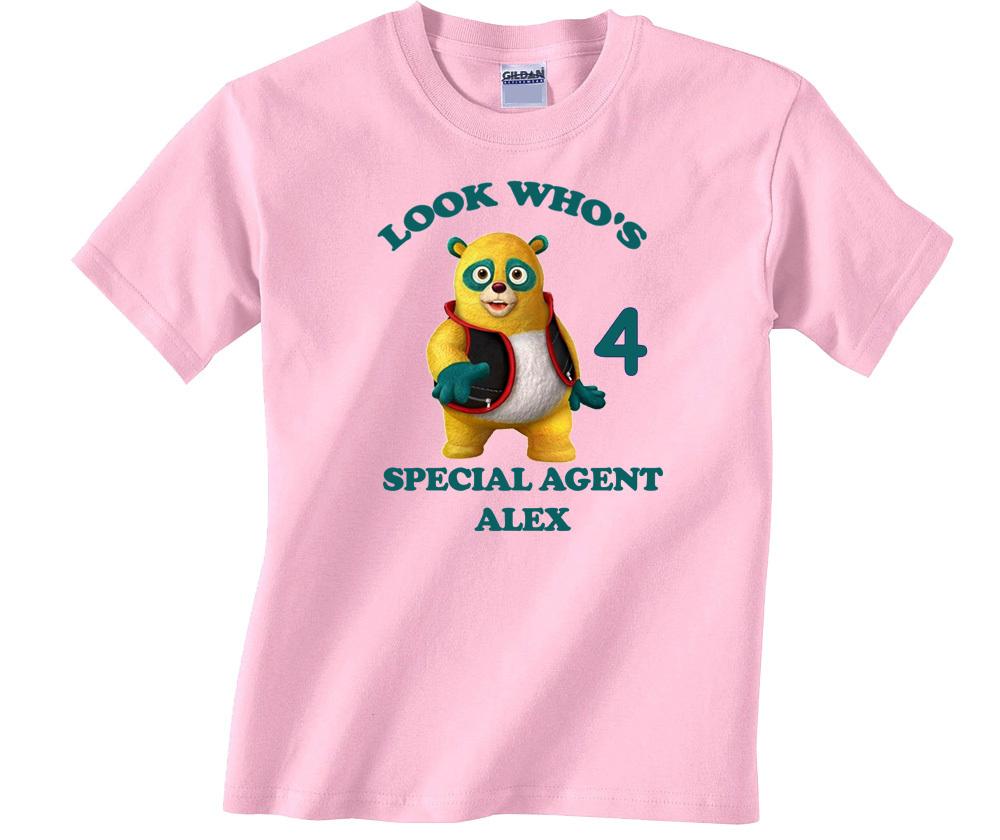 Special Agent Oso Personalized Light Pink Birthday Shirt
