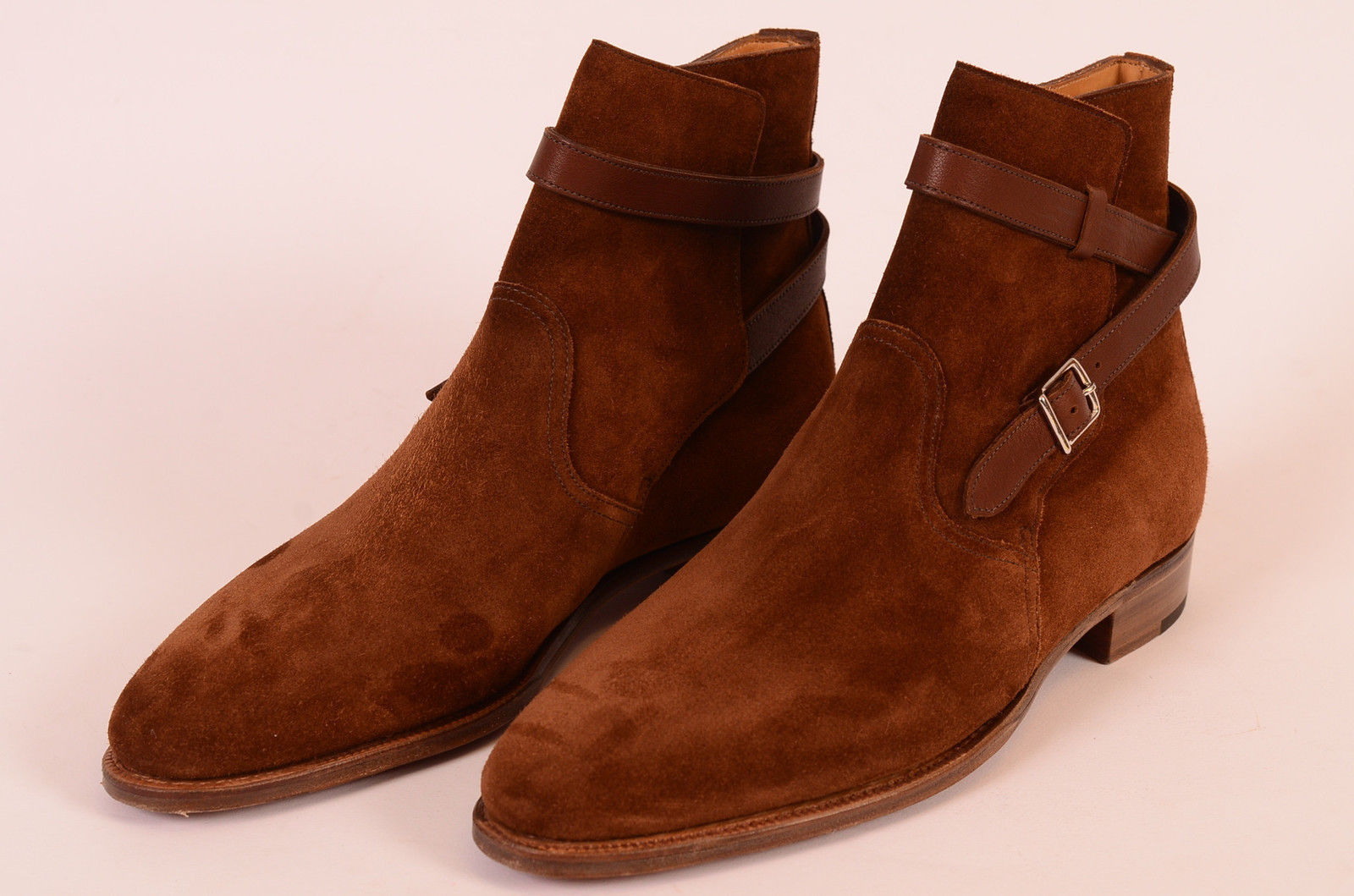 Handmade Brown jodhpurs Boots, Men Brown ankle Boots, Men Suede Leather