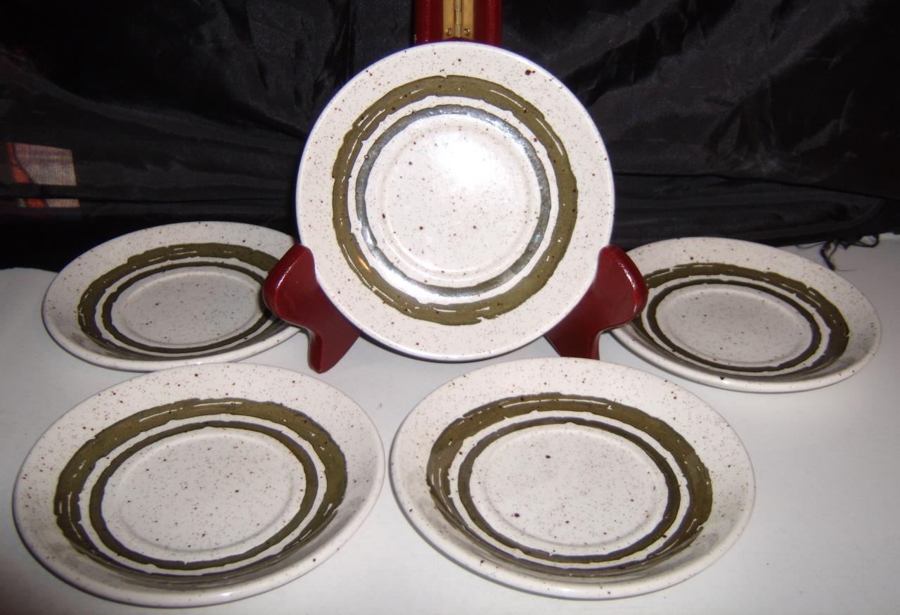 Bilton Ironstone Tableware Staffordshire England 5.5" Saucers Olive