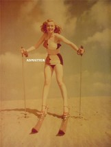 Marilyn Monroe Norma Jean Pin-up Skiing on Sand in High Heels! Rare Photo Leggy! - $12.86