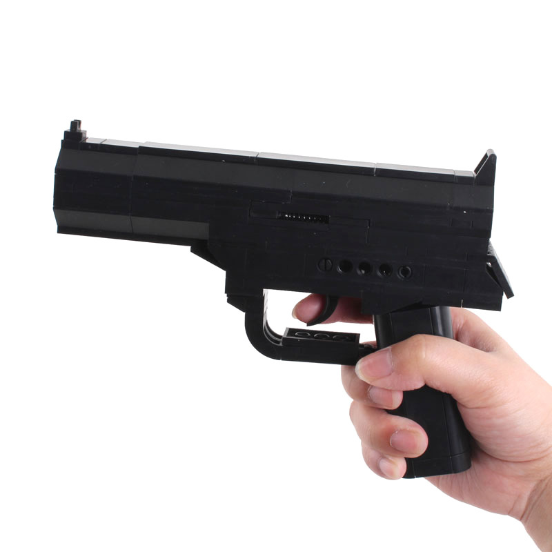 Spring Loaded Building Block Gun - Compatible With Lego Bricks - Blocks