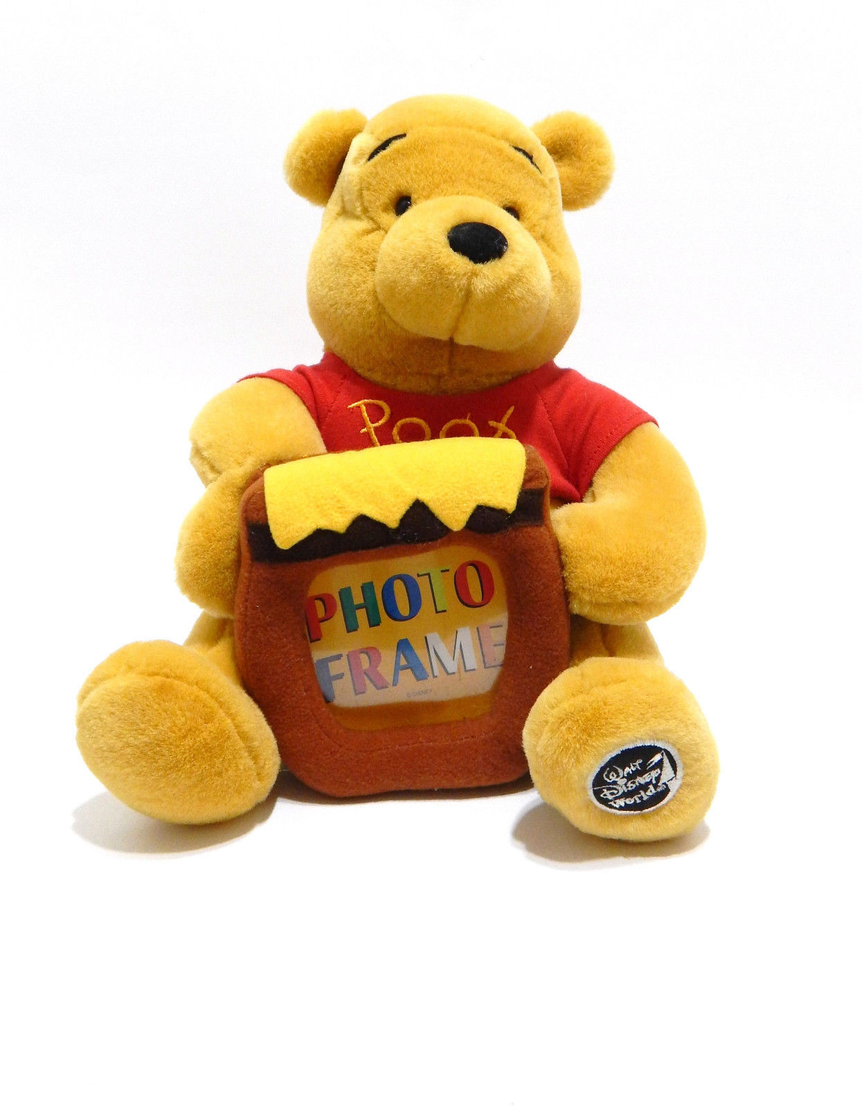 Winnie the Pooh Picture Photo Frame Stuffed Animal Plush Walt Disney