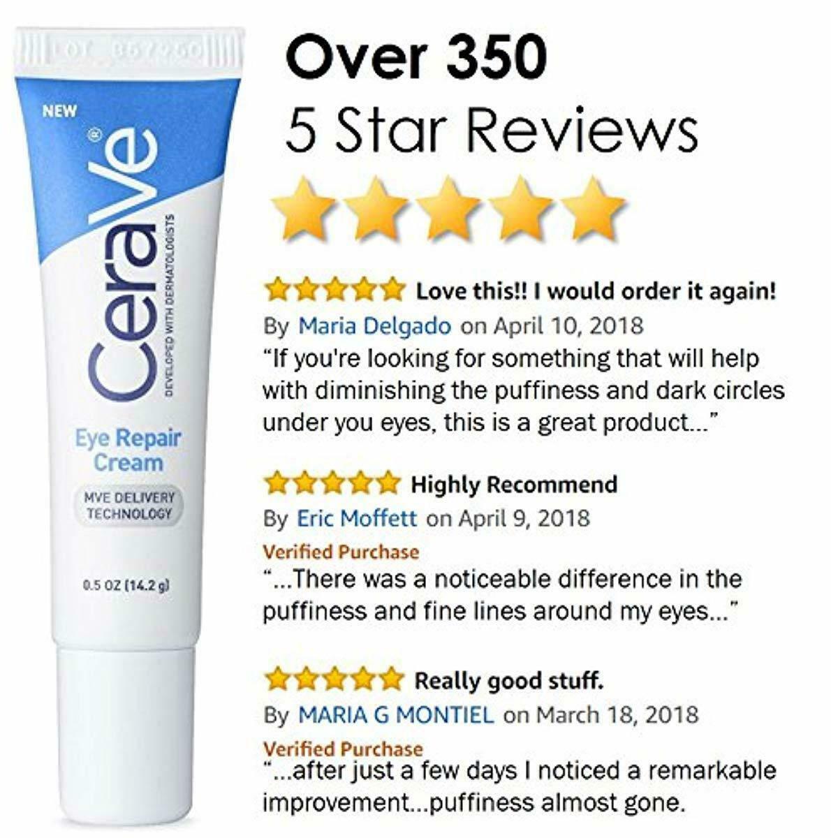 CeraVe Eye Repair Cream 0.5 Ounce Eye Cream for Dark Circles and