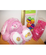 Dan Dee Easter Basket Kit Light Pink Plush DanDee Bunny Rabbit Grass Cir... - $18.99