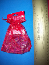 Home Gift Bag Tote Sheer Red Favor Treat Sack Wrap Small Party Baggie Wrapping - $1.21
