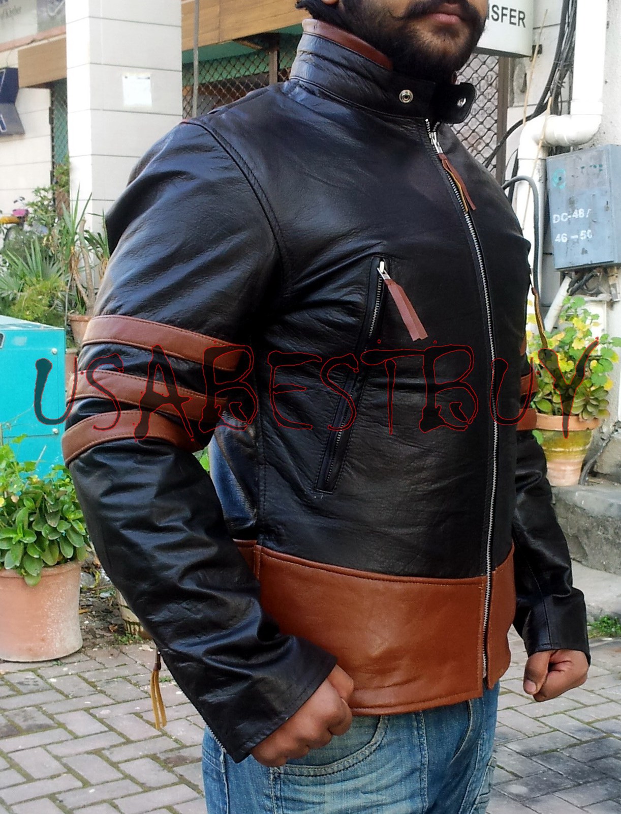 Handmade New Men Stylish XMen Costume Leather Jacket, Men Leather ...