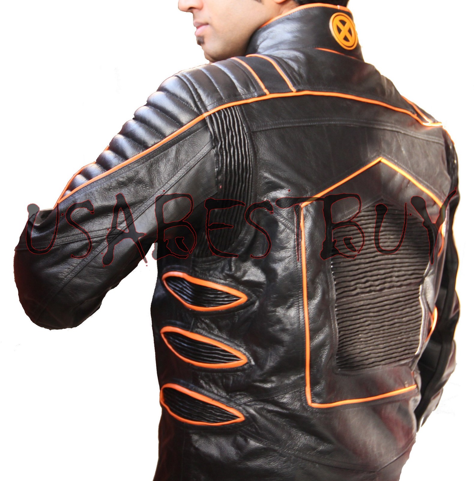 Handmade New Men Xmen Super Style Latest Black Leather Jacket, Men