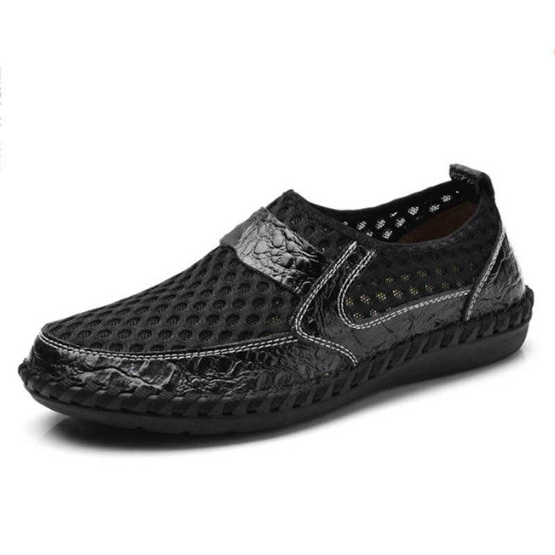 Summer Loafers Shoes Men Mesh Breathable Summer Shoes Flat Mens Casual Shoes Mal