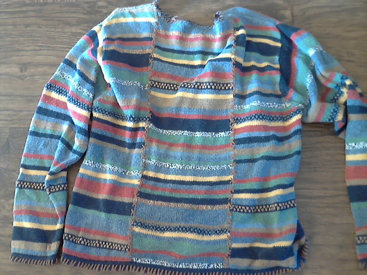 Primary image for Stonybrook woman's multicolor striped long sleeve sweater size Large