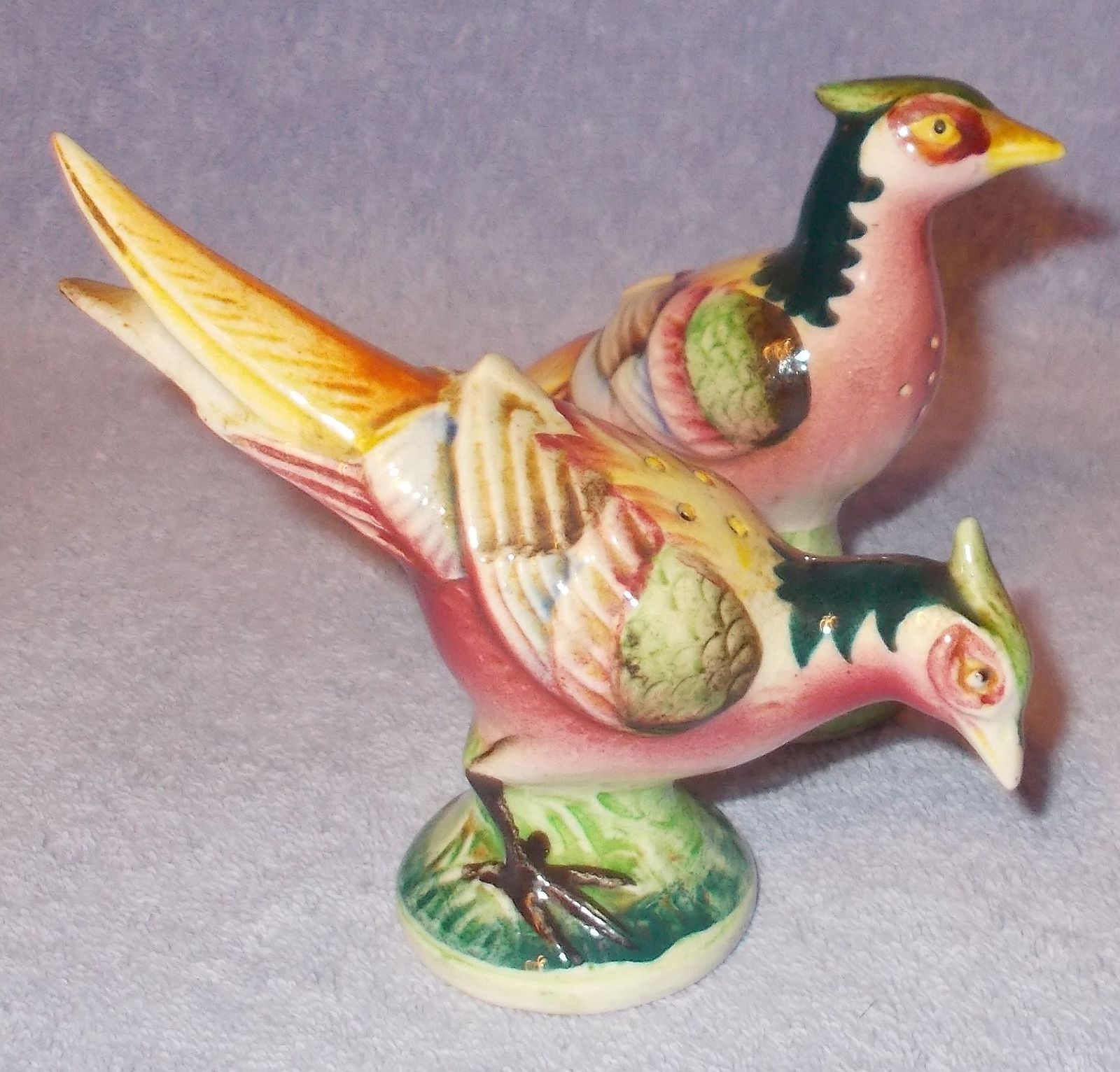 Vintage Made in Japan Fall Pheasant Salt Pepper Shakers Animals