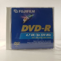 5 Pack Fujifilm DVD-R 4.7 GB 120 Minutes For Data Music Video New Sealed - $19.99