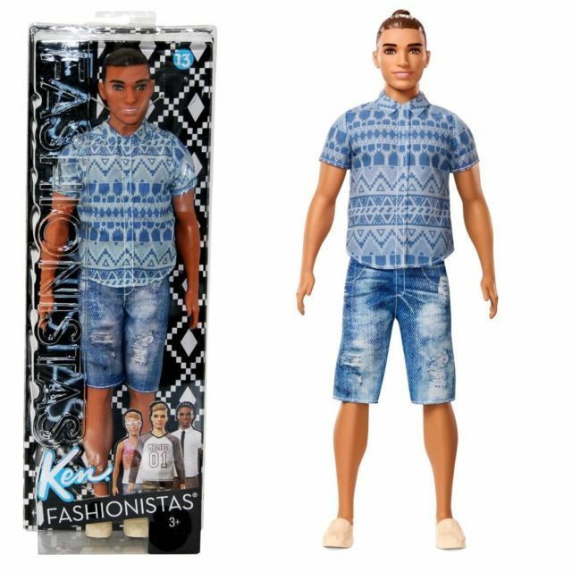 Barbie 2016 Ken Fashionistas 13 Distressed Denim Doll NIB Mattel NIP