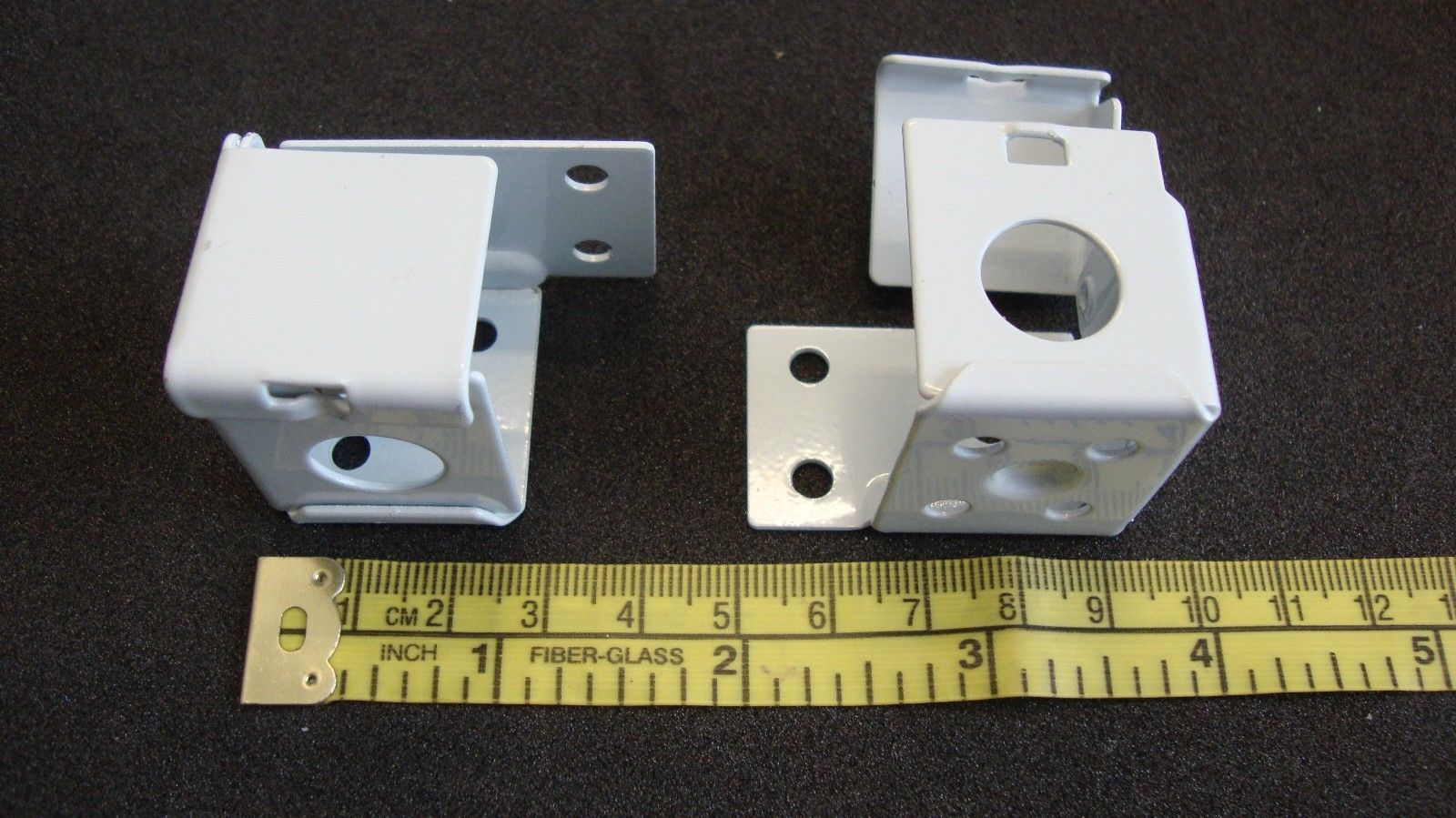 4 PAIR MINI BLIND Brackets, for 1" X 1" Head Rail, in White Metal