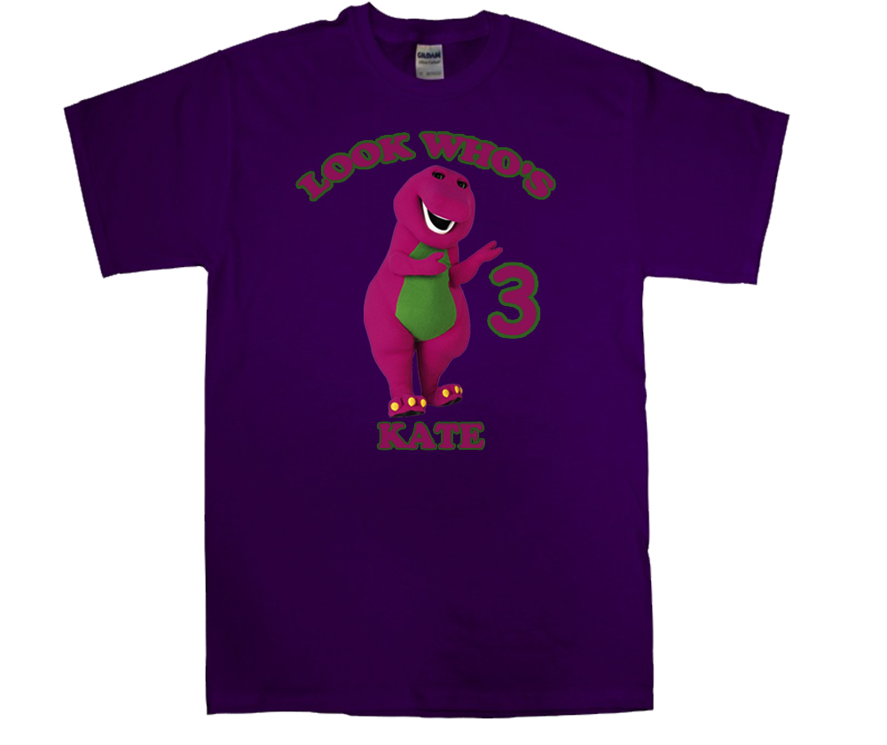 Barney Personalized Purple Birthday Shirt - T-Shirts