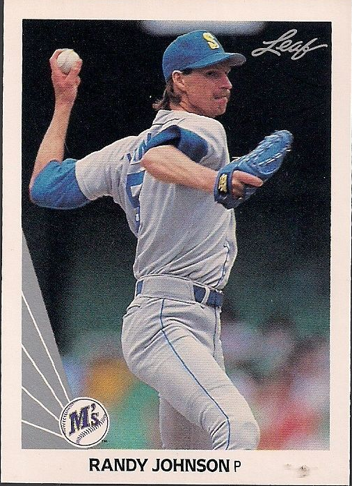 Randy Johnson Seattle Mariners 1990 Leaf Rookie Baseball Card Estate ...