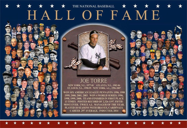 JOE TORRE BASEBALL HALL OF FAME POSTER - Baseball-MLB