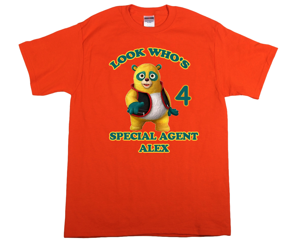 Special Agent Oso Personalized Orange Birthday Shirt