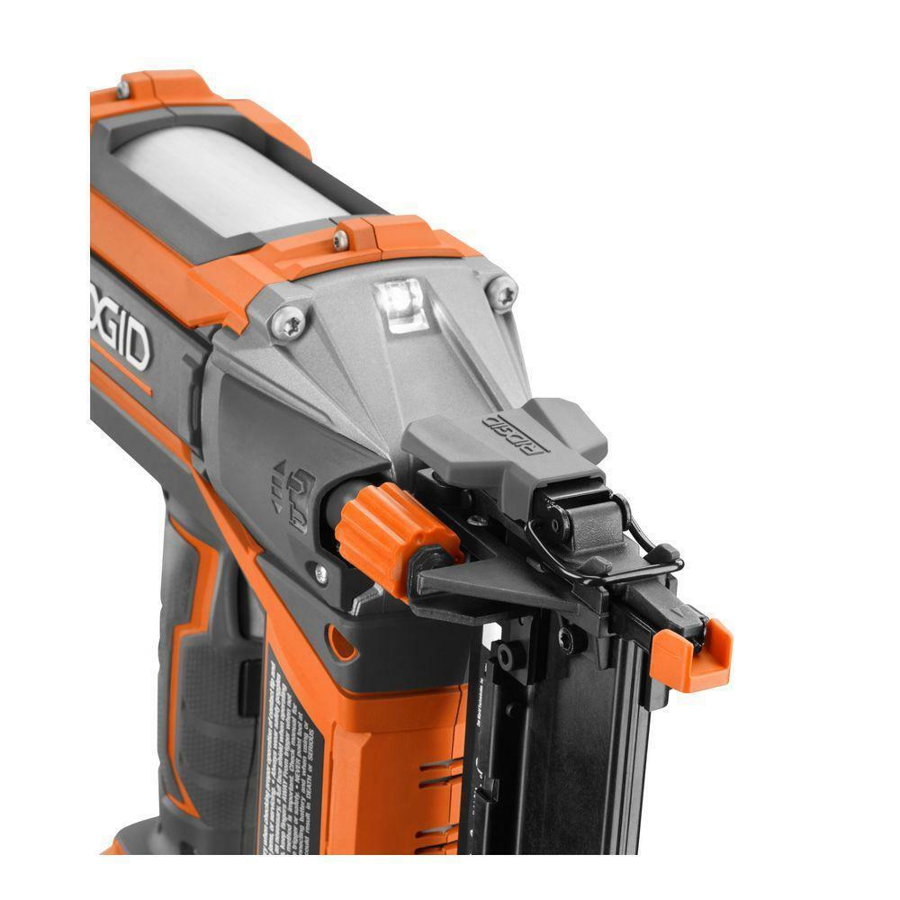 Ridgid Brad Nailer 2 1 8 In 18 Gauge Cordless Brushless 500 Nails