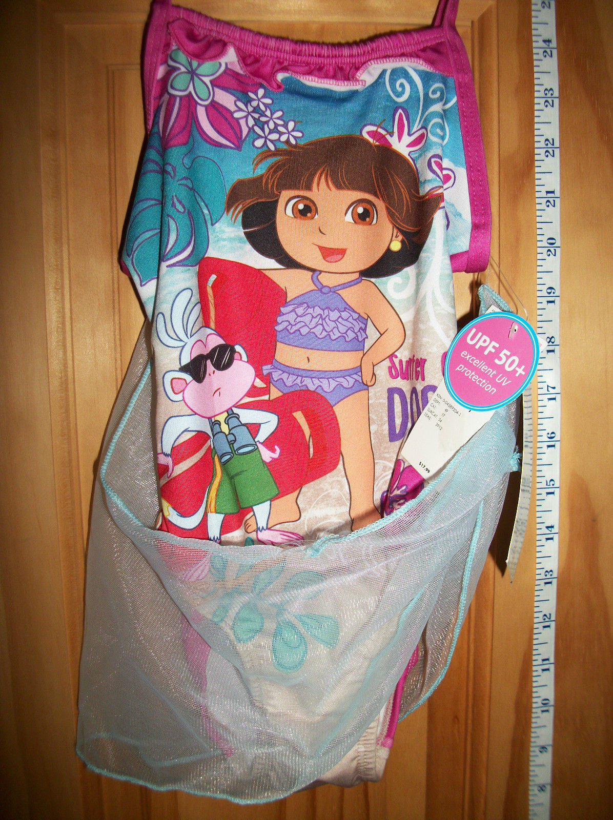 Dora The Explorer Girl Clothes 4/5 Swimsuit Wrap Bathing ...