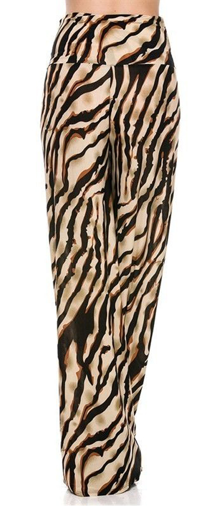 tiger print palazzo pants