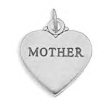 Genuine .925 Sterling Silver "Mother" Heart Charm - $21.95