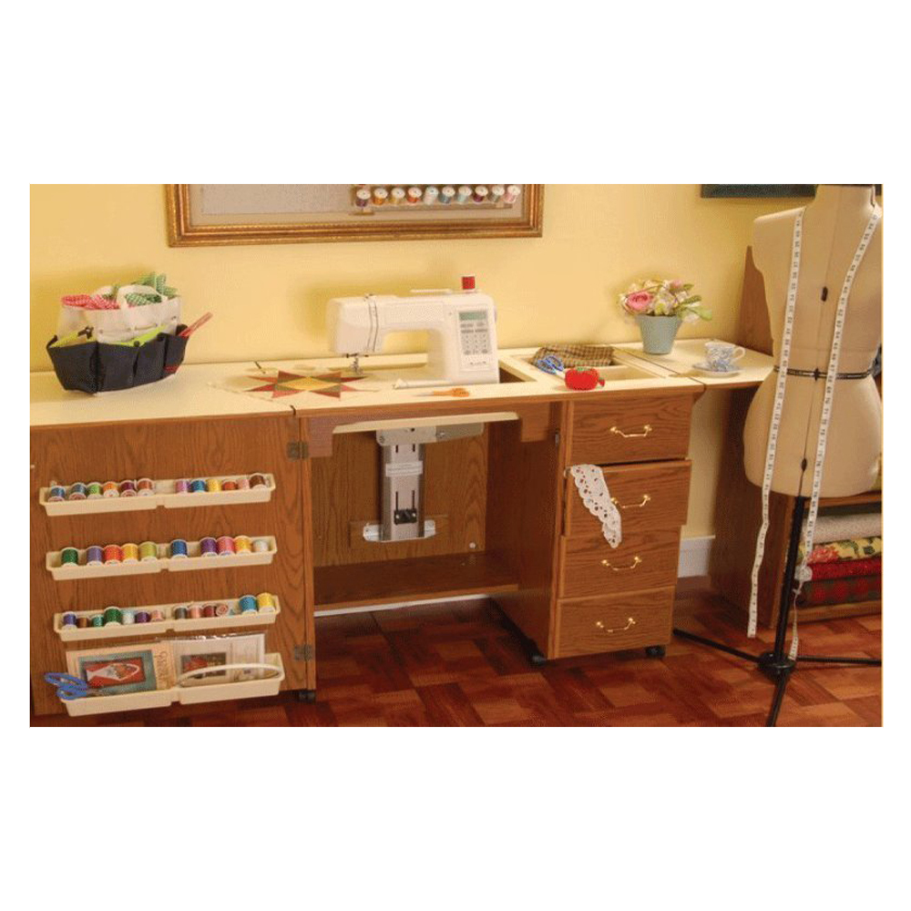 Arrow Sewing Cabinet Norma Jean Cherry Model Storage Furniture - Sewing ...