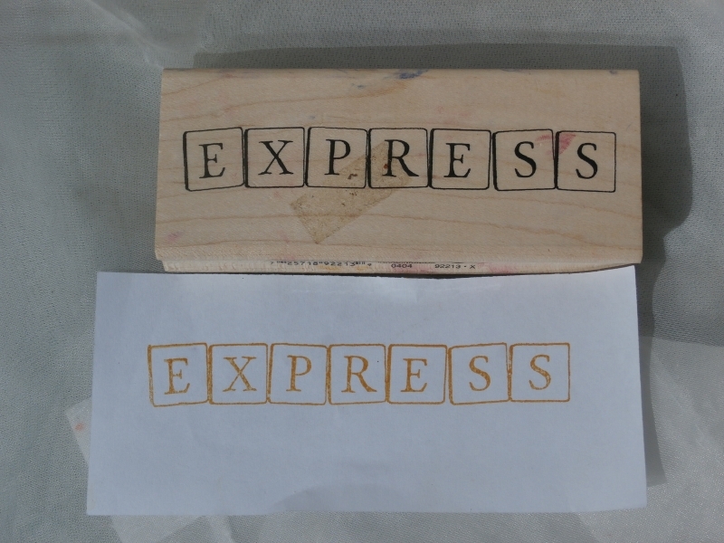 Express Block Letters Rubber Stamp by Inkadinkado Stamps