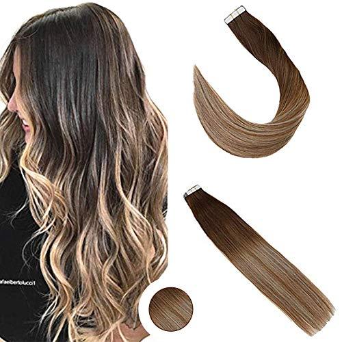 Ugeat 20 inch Tape in Human Hair Extensions of Glue in Hair Extensions