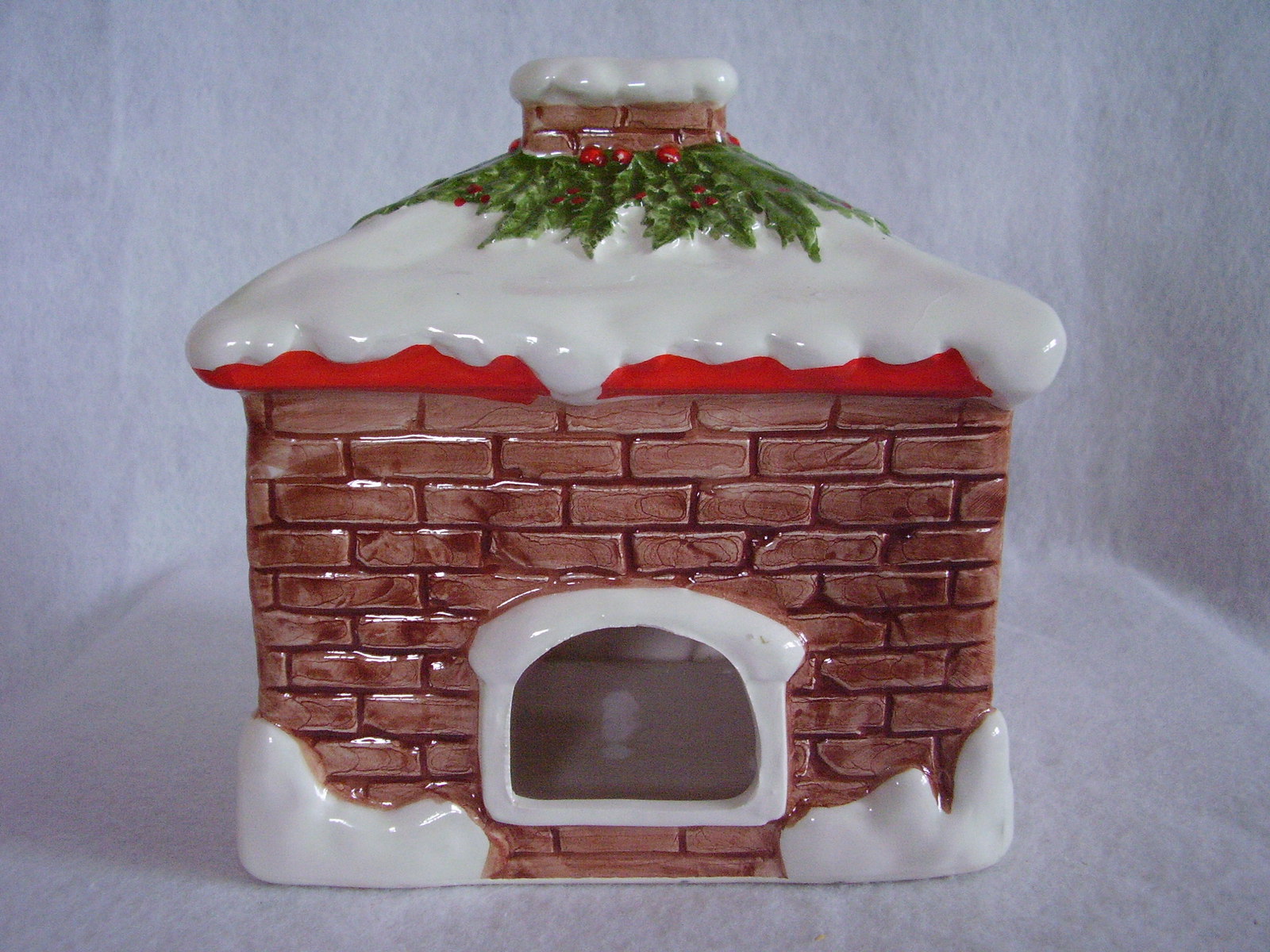 Christmas House Tea Light Votive Candle Holder Ceramic - Candles