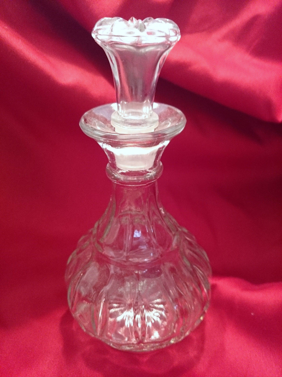 Vintage Cruet Oil or Vinegar with Glass Stopper Genie Bottle Shaped