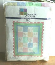 INTERIOR ACCENTS HANDCRAFTTED QUILT TODDLER COTTON BLANKET PATCHWORK 41&quot;... - $31.44