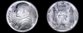 1968 Vatican City 10 Lire World Coin - Catholic Church Italy - £16.03 GBP