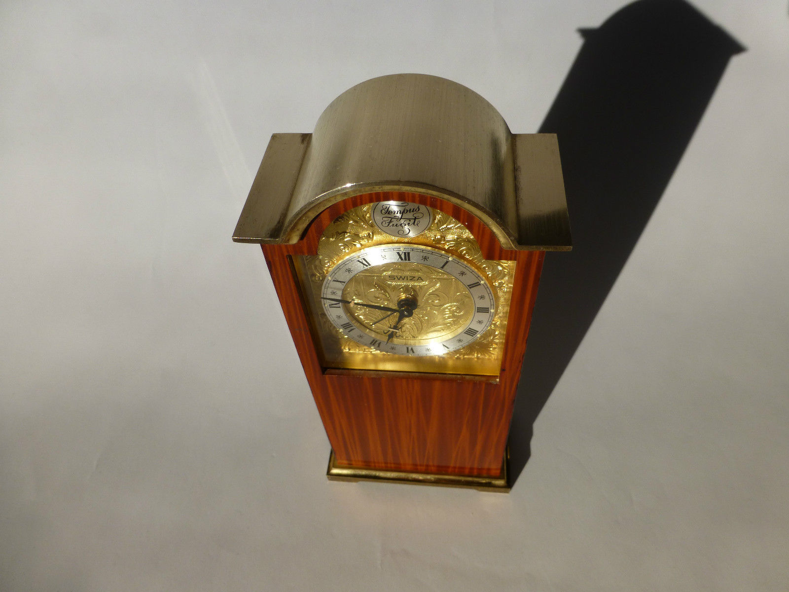 VINTAGE Reuge MINI TEMPUS FUGIT GRANDFATHER CLOCK MUSICAL ALARM (WATCH