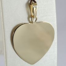 18K YELLOW GOLD HEART, PHOTO & TEXT ENGRAVED PERSONALIZED PENDANT 30 MM, MEDAL image 3