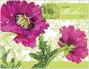 Primary image for Greeting Card Mother's Day Pink Poppies "Happy Mother's Day"