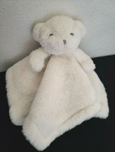 S L Home Fashions White Bear Baby Security Blanket Lovey Plush Grey Eyes Nose - $29.68