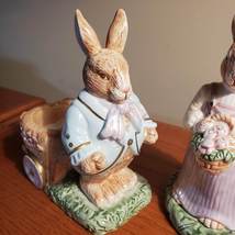 Easter Bunny Candle Holders, Avon Springtime Collection Rabbit Figurines image 3