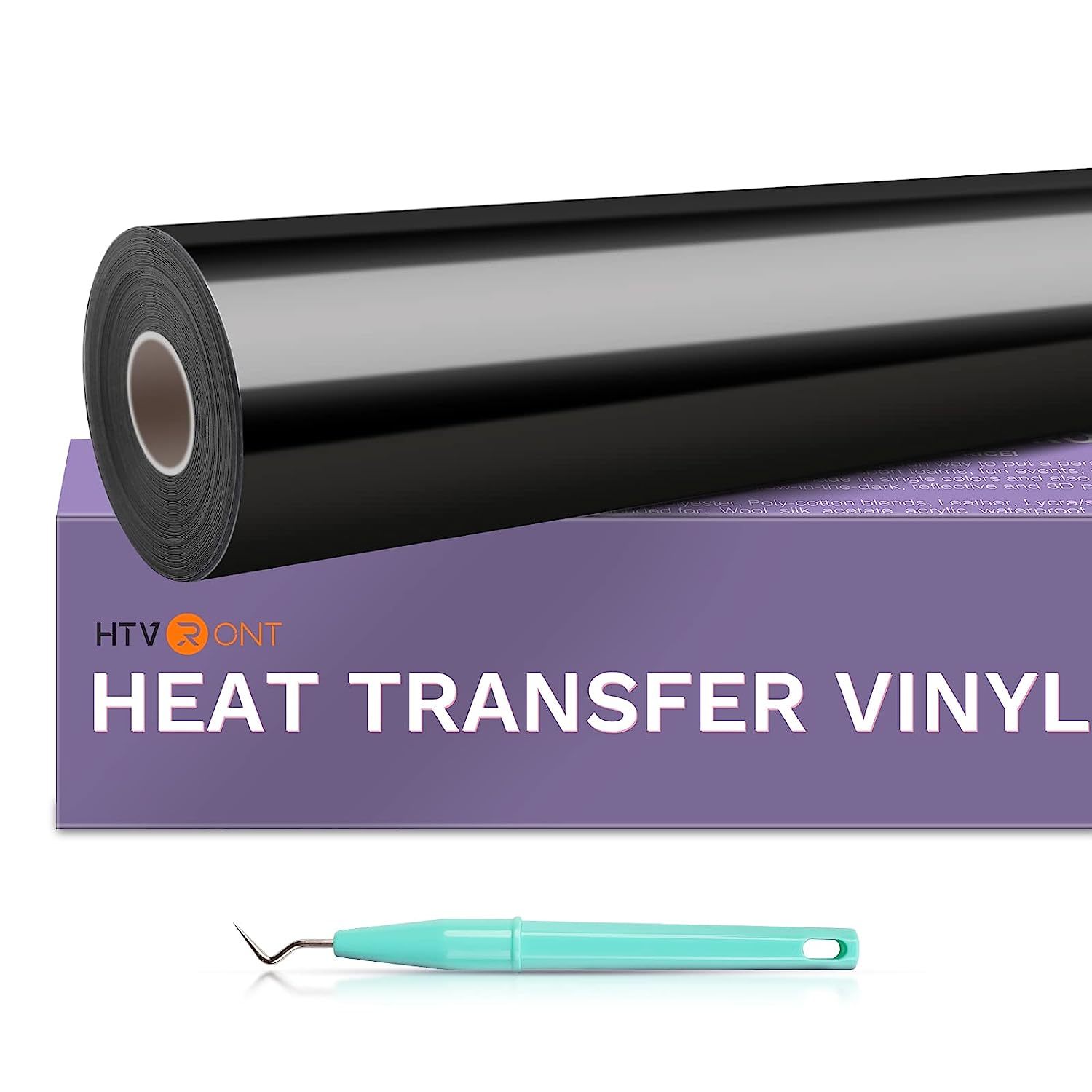 HTVRONT HTV Heat Transfer Vinyl Rolls 12'' x 8FT/ 20FT Iron on  Vinyl for T-shirt