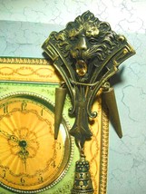Vintage C clasp Gothic lion brooch  ct citrine Genuine carnelain drop - $110.00