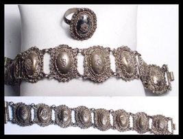 Exotic Antique Etruscan silver Bracelet Victorian bracelet European ...