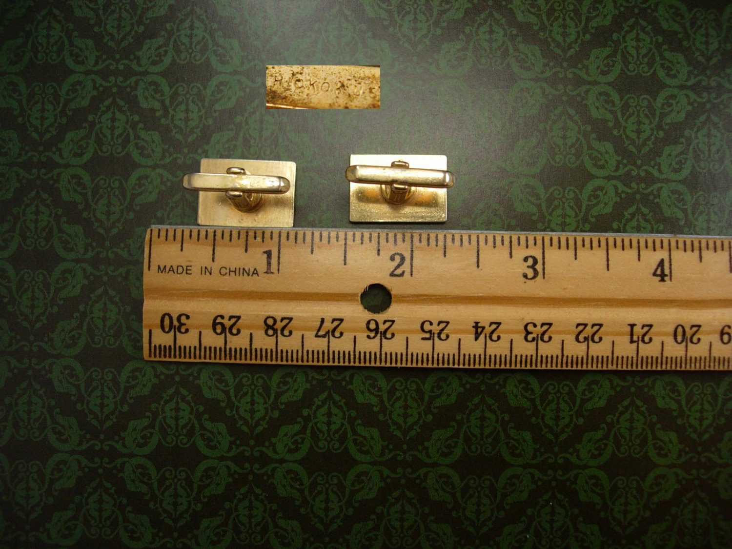 Hickok USA Vintage Cufflinks Gold Filled Radiator Grill Design Business