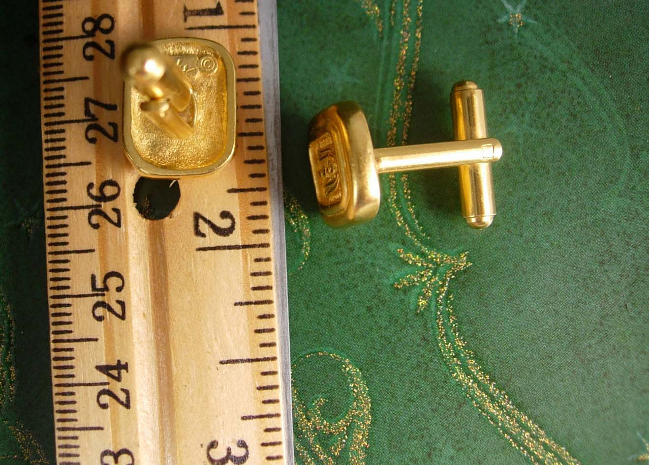 Carolee Cartouche Vintage Cufflinks Egyptian Revival Staff Decorative ...