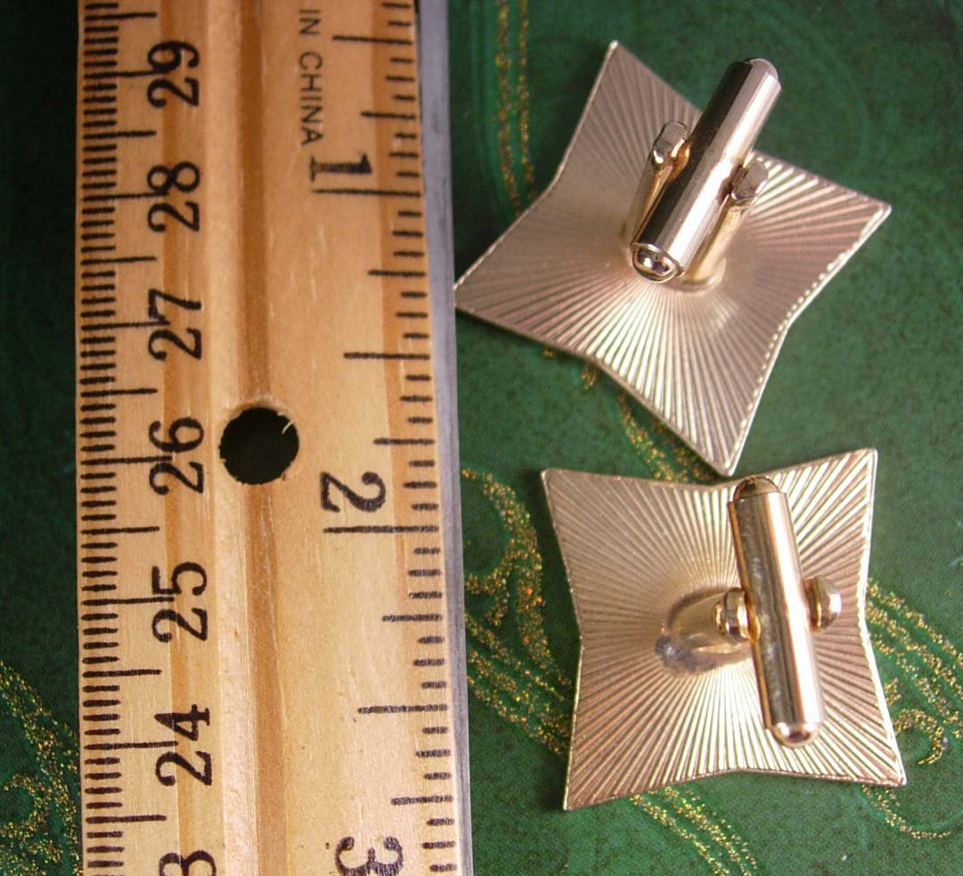 STAR BRIGHT Vintage Extra Large Cufflinks Purple Enamel Women's