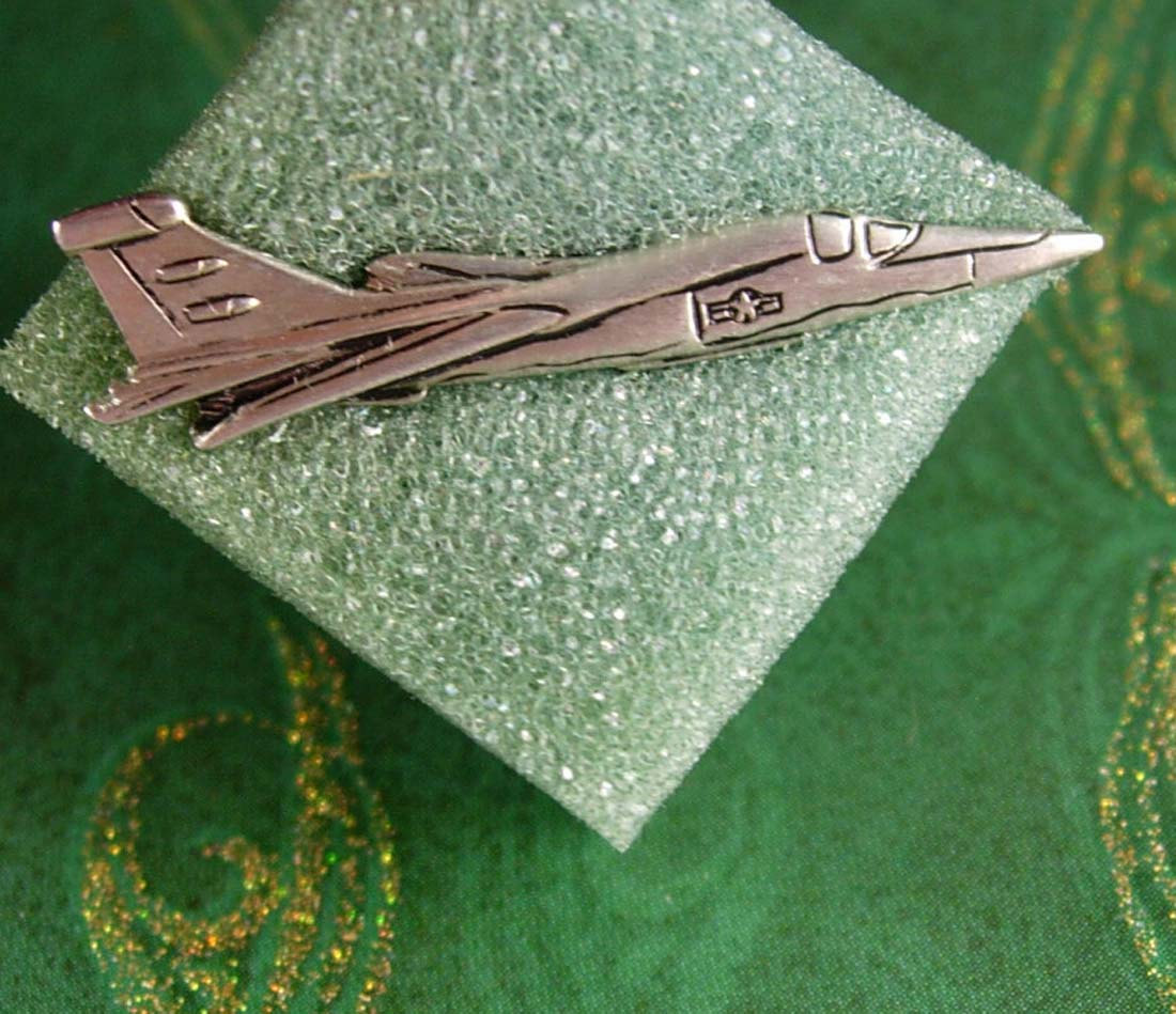 Jet Fighter Military Tie Tack Vintage Silver Star Airforce Aviation Men's Tie Ac Tie Clasps, Tacks